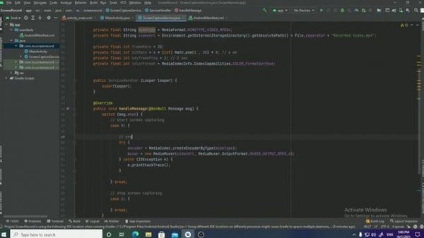 Writing an android screen recording app with media projection api