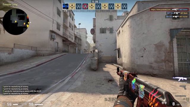 CSGO: AK47 Orbit Mk01 minimal wear gameplay! смотреть онлайн