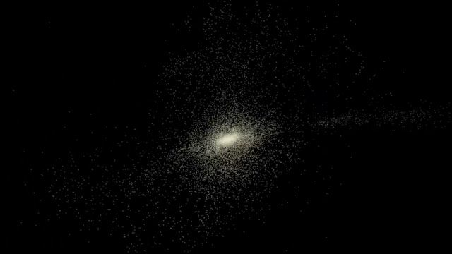 N-body simulation of galaxies colliding - Blender and GADGET-2 смотреть онлайн