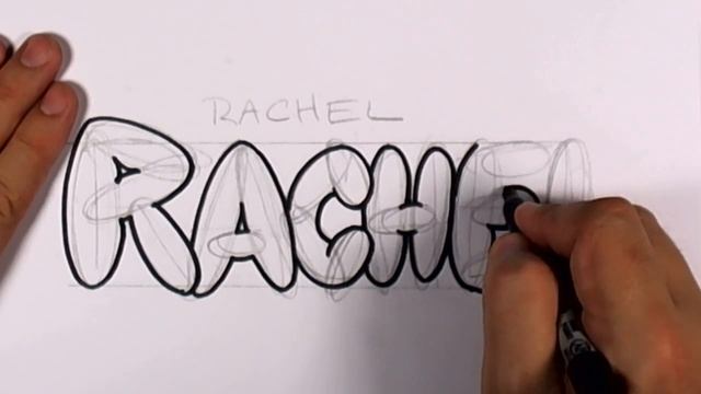 Graffiti Writing Rachel Name Design #46 in 50 Names Promotion | MAT смотреть онлайн