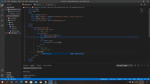 Sass Tutorial For Beginner | Part-4 | Adding CSS Style to our Website, Writing HTML Code смотреть онлайн
