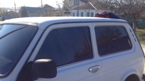 НИВА  4x4   \ЧЕСТНЫЙ ОБЗОР О СЪЕМНОЙ СИЛИКОНОВОЙ  ТОНИРОВКE   тонировка sollux    - плюсы и минусы