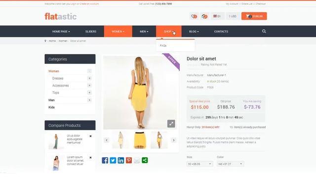 Flatastic Virtuemart Premium template. Different Layouts смотреть онлайн