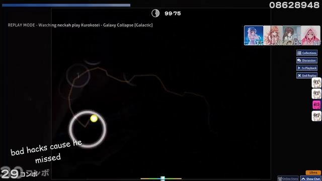 osu! Hacker plays Kurokotei - Galaxy Collapse [Galactic] смотреть онлайн