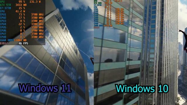 Windows 11 vs Windows 10 : Spider-Man Remastered (Very High Settings 1080p) смотреть онлайн