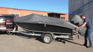 Топовый тент для  Волжанки 46 ФИШ. Тент для транспортировки и стоянки.