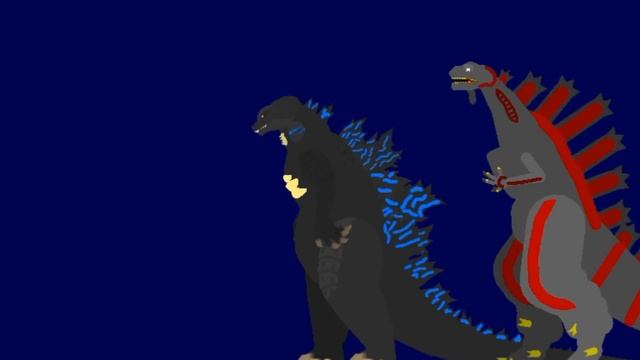 GODZILLA VS SHIN GODZILLA STICK NODES ANIMATION смотреть онлайн