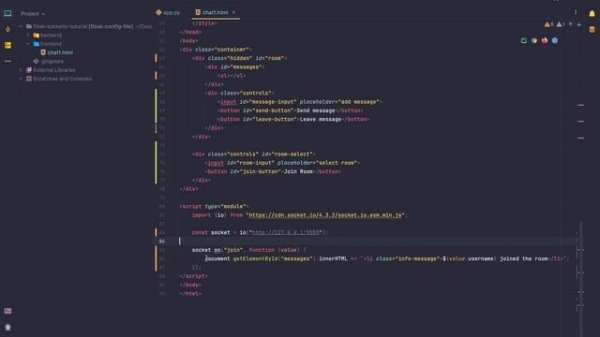 Build a Flask chat app using flask-socketio