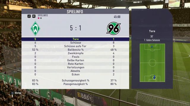 Fifa 18#006 12.Spieltag 17/18 SV Werder Bremen gegen Hannover 96 [HD][PS4] смотреть онлайн