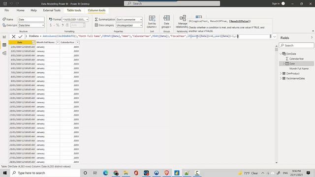 Calculate Fiscal Year for a Date Dimension using DAX with Power BI смотреть онлайн