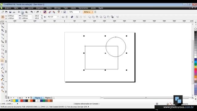 Curso de Corel Draw X6 Aula 32 Frente Menos Verso e Criar Limite смотреть онлайн