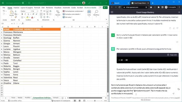 Usa ChatGPT per risolvere problemi in Excel смотреть онлайн