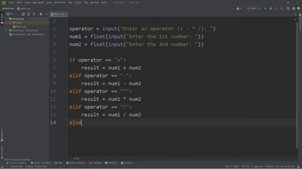 Python calculator program ?