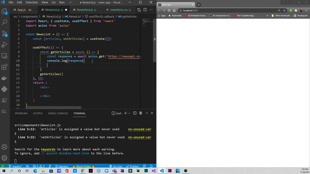 Create a News Website with Reactjs and NewsAPI смотреть онлайн