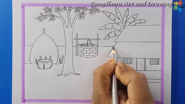 village scenery drawing | Gramer Drisso drawing by pencil смотреть онлайн