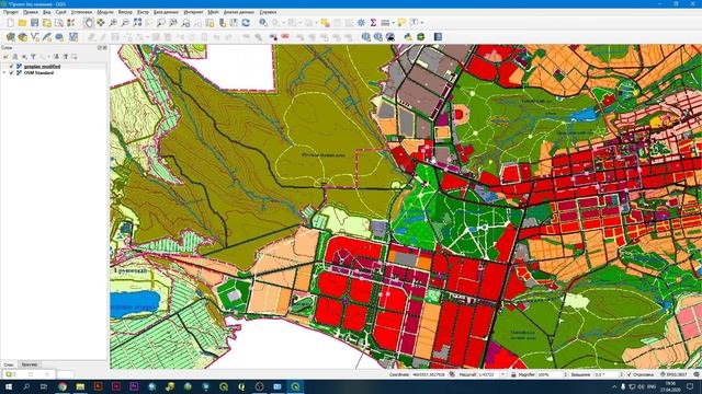 Векторизация генерального плана. (QGIS) смотреть онлайн