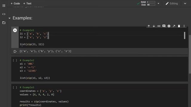 Python build-in zip() method смотреть онлайн