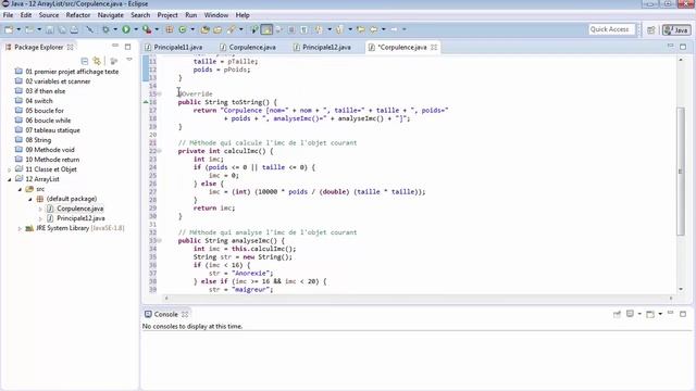 Java avec eclipse - video10 - tableaux dynamiques, méthodes toString et equals смотреть онлайн
