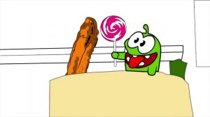 Мультик - Раскраска - Учим цвета . Ам Ням и Рыжий Кот - погоня продолжается