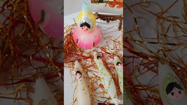 Ёлочные игрушки. Берёзки, матрёшки. Фабрика ёлочных игрушек Завидово. смотреть онлайн