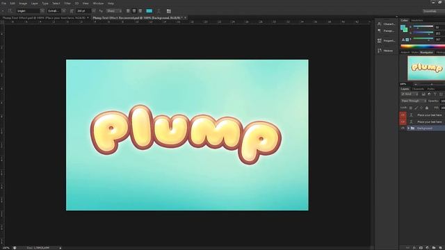 Plump Text Effect | Photoshop Text Effect Tutorial смотреть онлайн