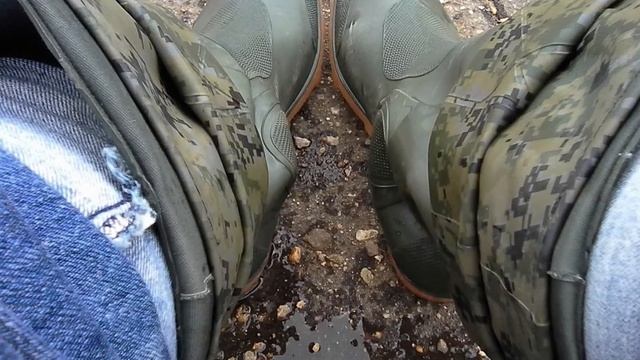 Mои русские болотные сапоги РОКС 016 РСК в закатанном положении. смотреть онлайн