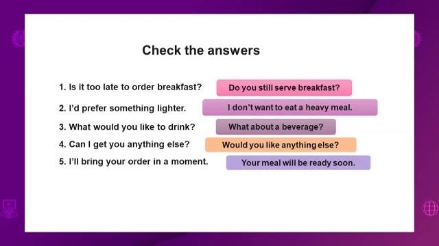 Английский язык. 8 класс. Ordering Breakfast /13.04.2021/ смотреть онлайн