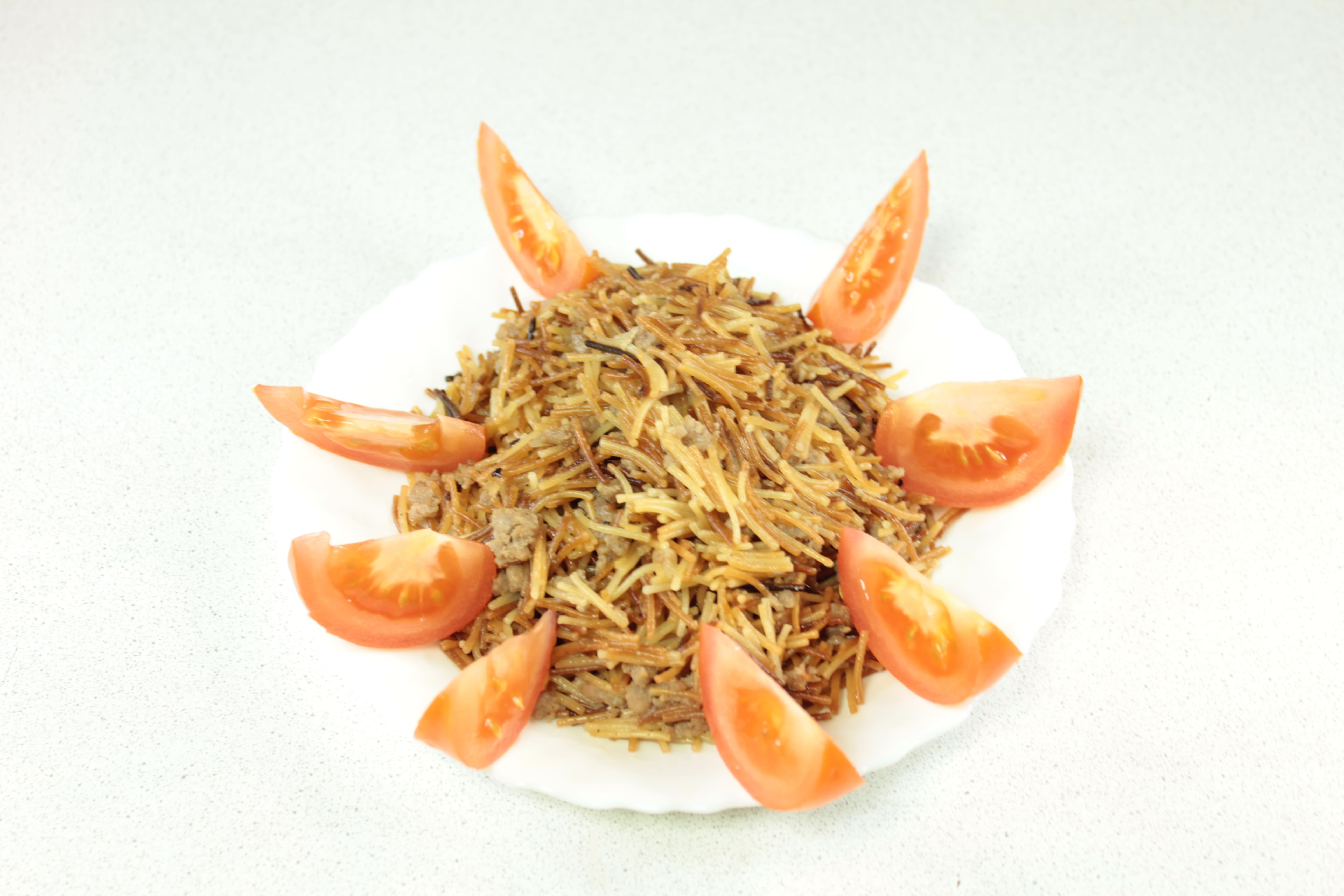 Жареная вермишель с фаршем. Легкий и вкусный ужин. Быстрый рецепт