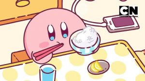 Kirby Cute Animation   Eating rice on Cartoon Network