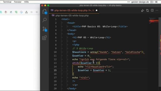 PHP Grundlagen #5/6: While-Loop смотреть онлайн