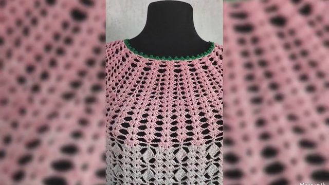 майка крючком. круглая кокетка смотреть онлайн