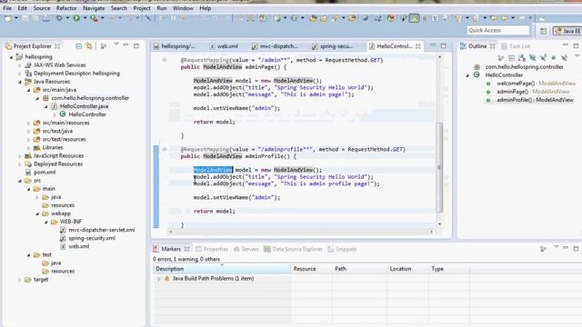spring security hello world with maven смотреть онлайн