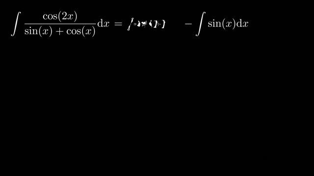 Integral #3 - Indefinite Integral of cos(2x)/(sin(x) + cos(x)) dx смотреть онлайн