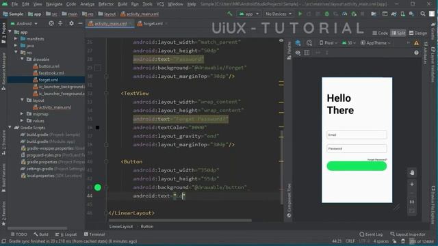 Android UI Design Tutorial | Simple Login & Register Screen UI Design | UiUX Tutorial смотреть онлайн