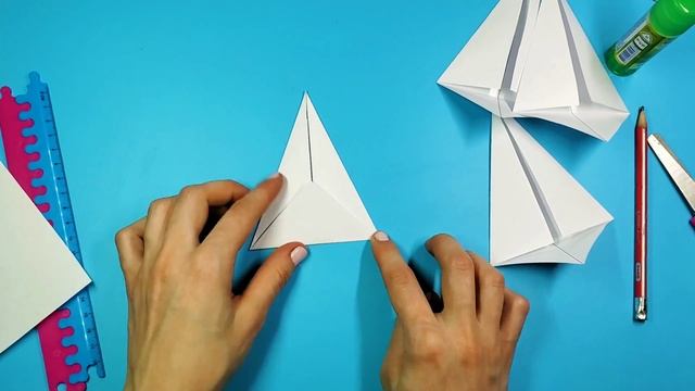 How to make a square paper pyramid? ||| DIY geometric shapes смотреть онлайн