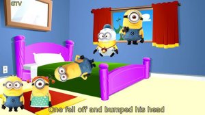 5 Little Minions Jumping On a Bed, Nursery Rhymes for kids