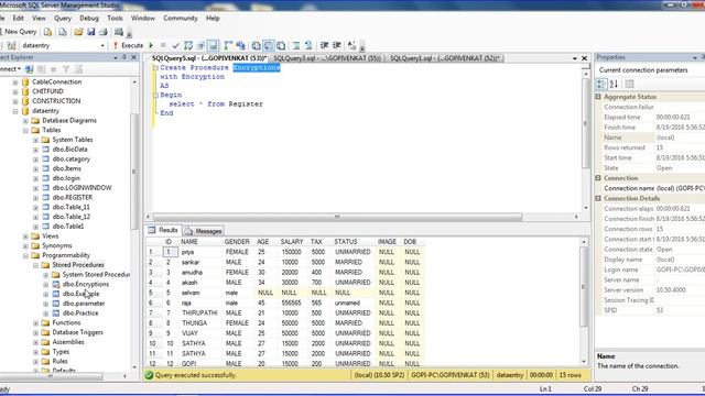 C# Tutorial Encryption and drop Store Procedure смотреть онлайн