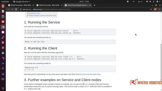 ROS Tutorial #16 ROS Noetic Examining the Simple Service and Client python смотреть онлайн