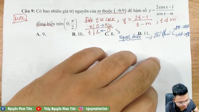Đơn Điệu Chứa Tham Số M (Tính đồng biến - nghịch biến) - Toán 12 || Thầy Nguyễn Phan Tiến смотреть онлайн