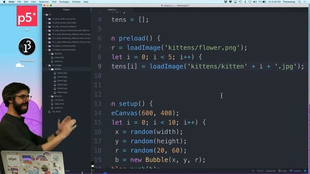 7.8: Objects and Images - p5.js Tutorial смотреть онлайн