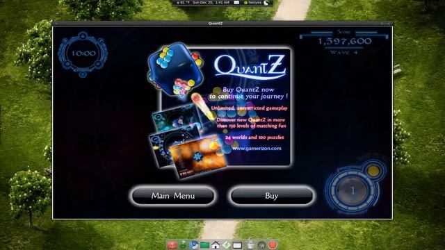 Cube Puzzle Game - QuantZ - Ubuntu 9.10 смотреть онлайн