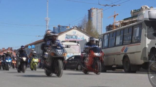 Открытие мотосезона 2015 в Перми; Motorcycle season opening @ Perm' 2015 смотреть онлайн