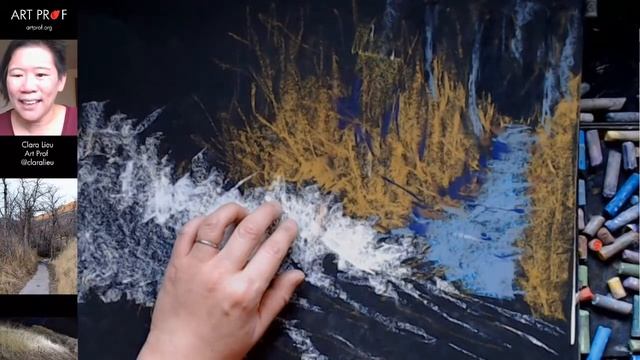 Expressive Landscape Drawing in Oil Pastel, Step by Step Demo смотреть онлайн