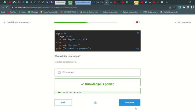 45 Conditional Statements | Introduction to Python | Sololearn смотреть онлайн