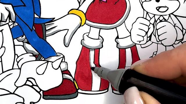 Sonic Coloring Pages / Sonic, Tails, Knuckles, Amy Rose Coloring/ Tobu - Candyland [NCS Release]