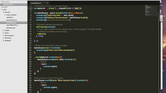 03 - Exploring Async.js - async.queue смотреть онлайн