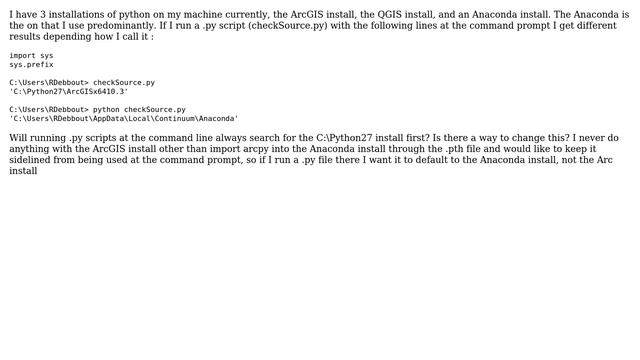 GIS: Change which default python install runs .py scripts a the command prompt смотреть онлайн