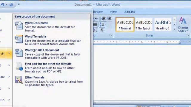 Microsoft Word 2007: Office Button смотреть онлайн