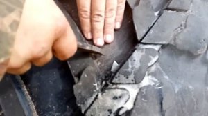 Обдираем колесо ВИ-3 для болотохода. Выдираем центральный клык.