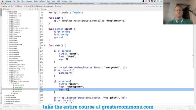 Golang Data to Template смотреть онлайн